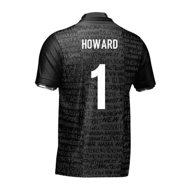 USA Heritage Football Jersey Black (Wolvate) Adult Short Sleeve (Howard 1) — Buy Online