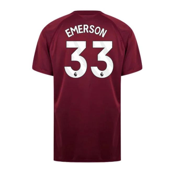 West Ham United Poly T-Shirt (Claret/Blue) (Emerson 33) — Buy Online