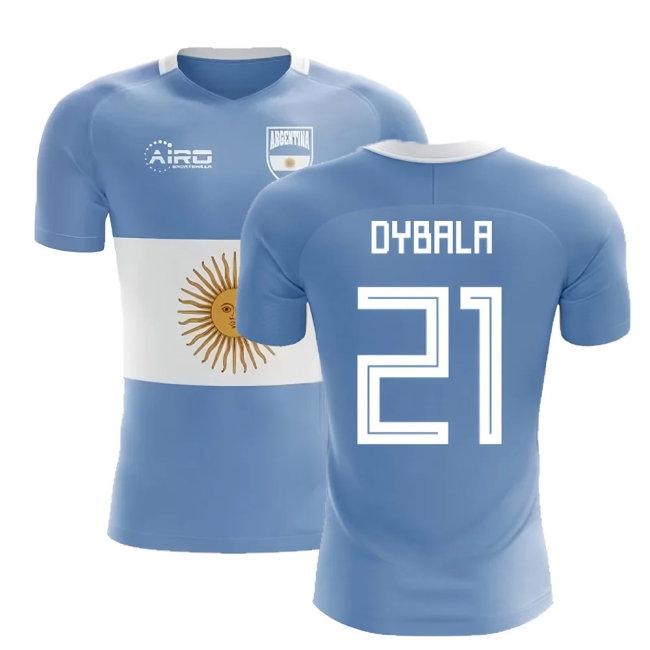 2025-2026 Argentina Flag Concept Football Shirt (Dybala 21) — Shop Online