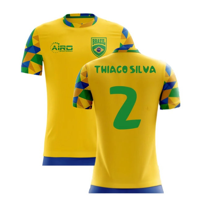 2025-2026 Brazil Home Concept Football Shirt (Thiago Silva 2) - Kids — Shop Now