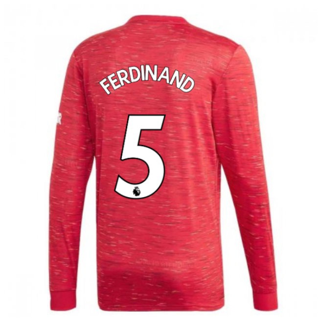 2020-2021 Man Utd Home Long Sleeve Shirt (FERDINAND 5)