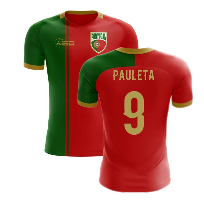 2025-2026 Portugal Flag Home Concept Football Shirt (Pauleta 9) — Shop Now