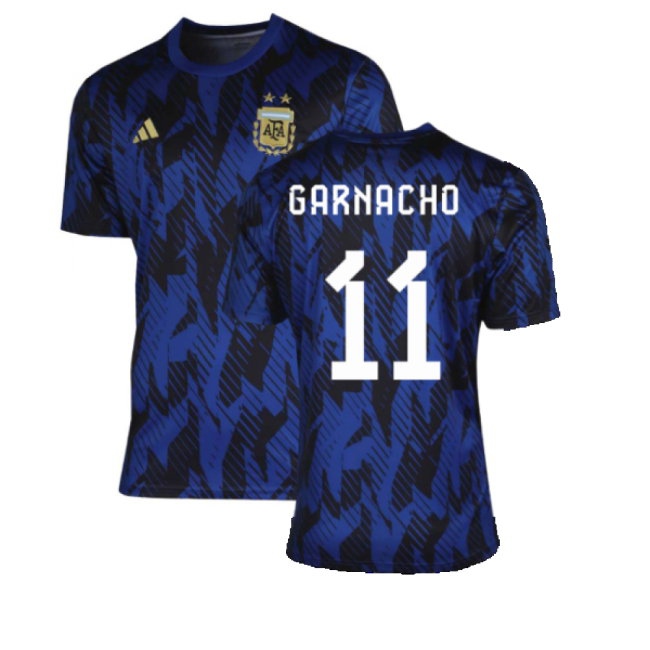2022-2023 Argentina Pre-Match Shirt (Blue) (GARNACHO 11) — Buy Now
