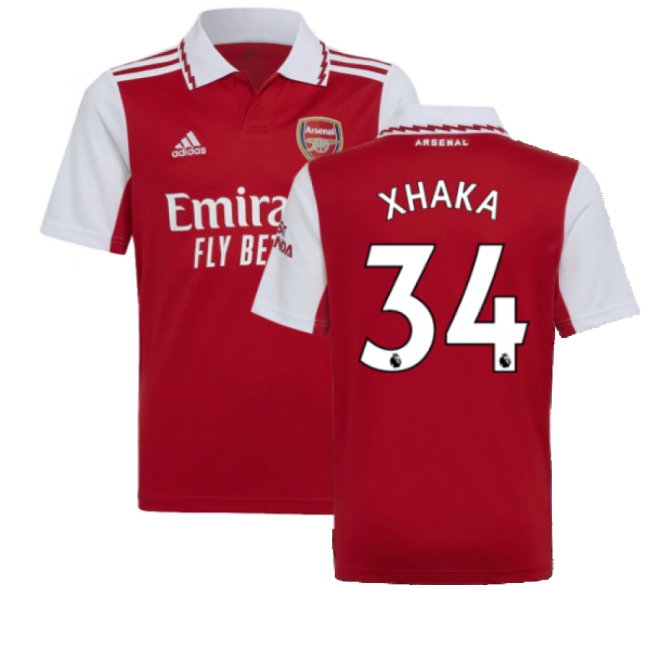 2022-2023 Arsenal Home Shirt (Kids) (XHAKA 34) — Buy Now