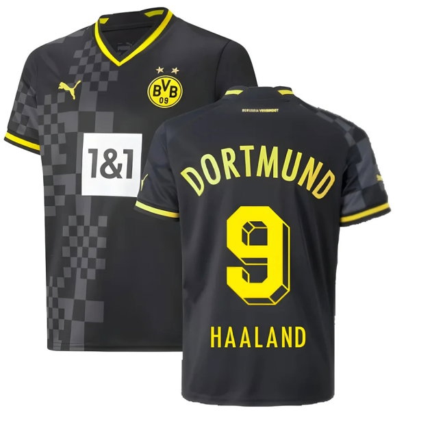 2022-2023 Borussia Dortmund Away Shirt (Kids) (HAALAND 9) — Buy Online