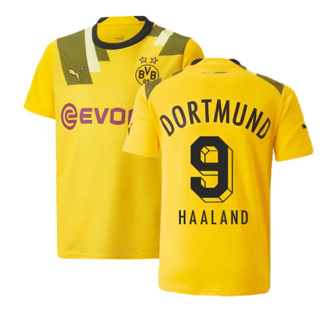 2022-2023 Borussia Dortmund CUP Shirt (Kids) (HAALAND 9) — Buy Now