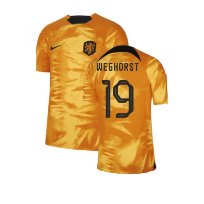 2022-2023 Holland Home Match Shirt (Weghorst 19)