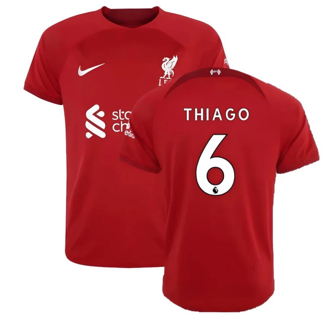 2022-2023 Liverpool Home Shirt (THIAGO 6) — Shop Online