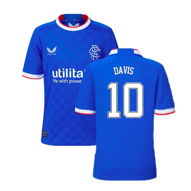 2022-2023 Rangers Home Shirt (Kids) (DAVIS 10) — Buy Now