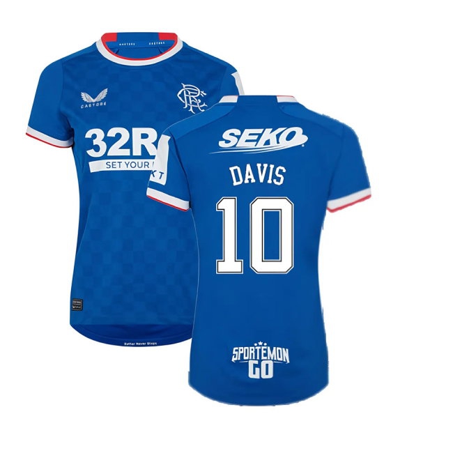 2022-2023 Rangers Home Shirt (Ladies) (DAVIS 10) — Shop Online
