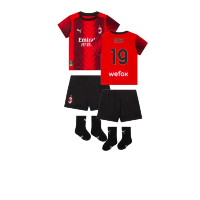 2023-2024 AC Milan Home Baby Kit (Theo 19) — Buy Online