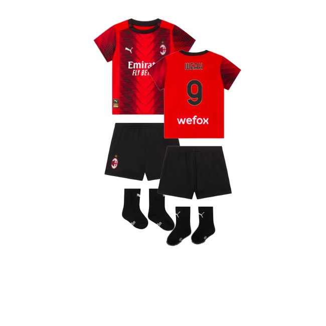 2023-2024 AC Milan Home Baby Kit (Weah 9) — Buy Now
