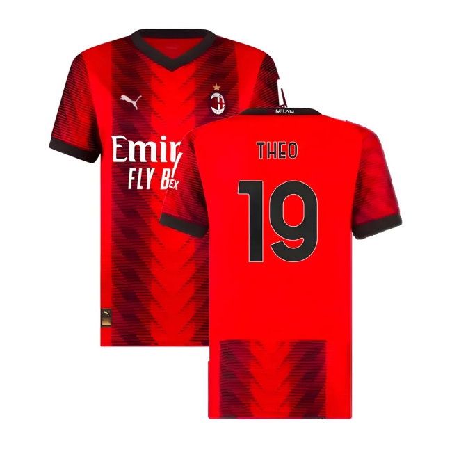 2023-2024 AC Milan Home Shirt (Ladies) (Theo 19) — Buy Now