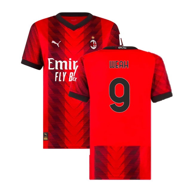 2023-2024 AC Milan Home Shirt (Ladies) (Weah 9) — Buy Now