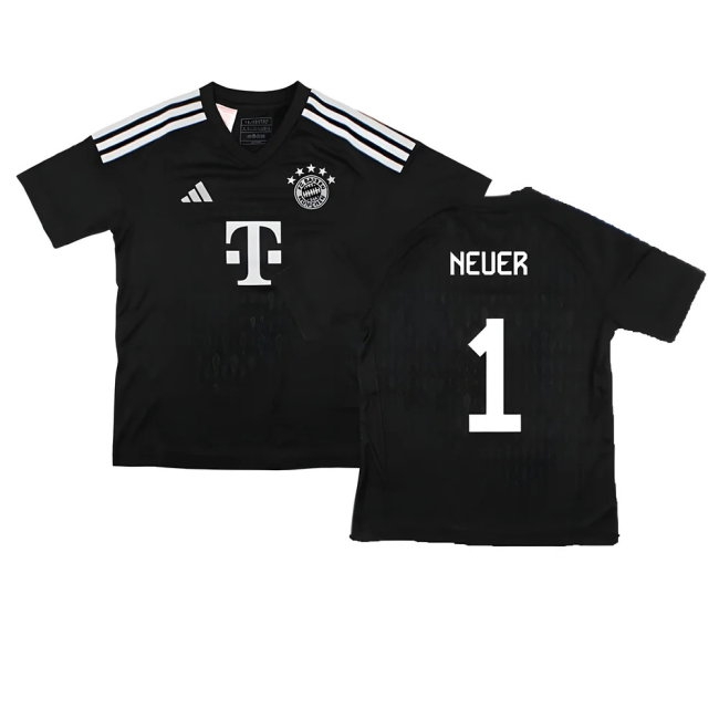 2023-2024 Bayern Munich Goalkeeper Shirt (Black) - Kids (NEUER 1) — Buy Online