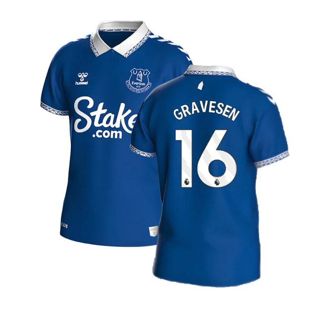 2023-2024 Everton Home Shirt (GRAVESEN 16) — Buy Now