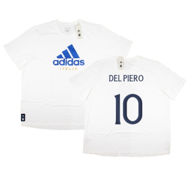 2023-2024 Italy DNA Graphic Tee (White) (DEL PIERO 10) — Buy Online