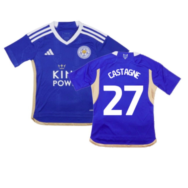 2023-2024 Leicester City Home Shirt (Kids) (Castagne 27) — Buy Now