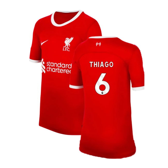 2023-2024 Liverpool Home Shirt (Kids) (Thiago 6) — Shop Now