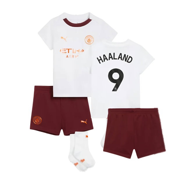 2023-2024 Man City Away Baby Kit (HAALAND 9) — Buy Online