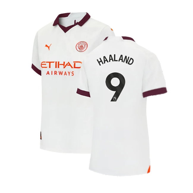 2023-2024 Man City Away Shirt (Ladies) (HAALAND 9) — Buy Now