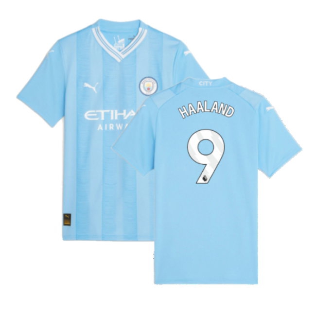2023-2024 Man City Home Shirt (Ladies) (HAALAND 9) — Shop Online