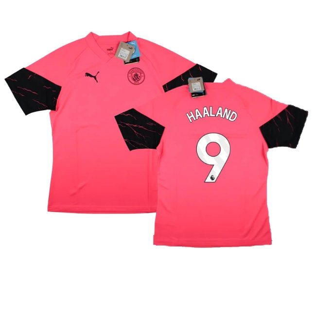 2023-2024 Man City Training Jersey (Sunset Glow) (HAALAND 9) — Buy Online
