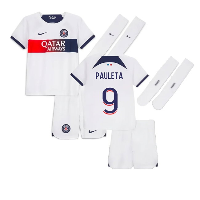 2023-2024 PSG Away Little Boys Mini Kit (Pauleta 9) — Shop Online
