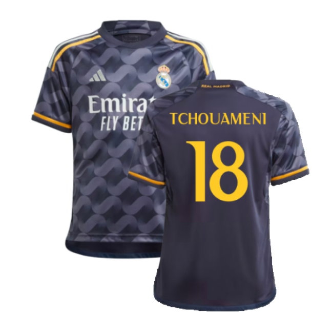 2023-2024 Real Madrid Away Shirt (Kids) (Tchouameni 18) — Shop Now