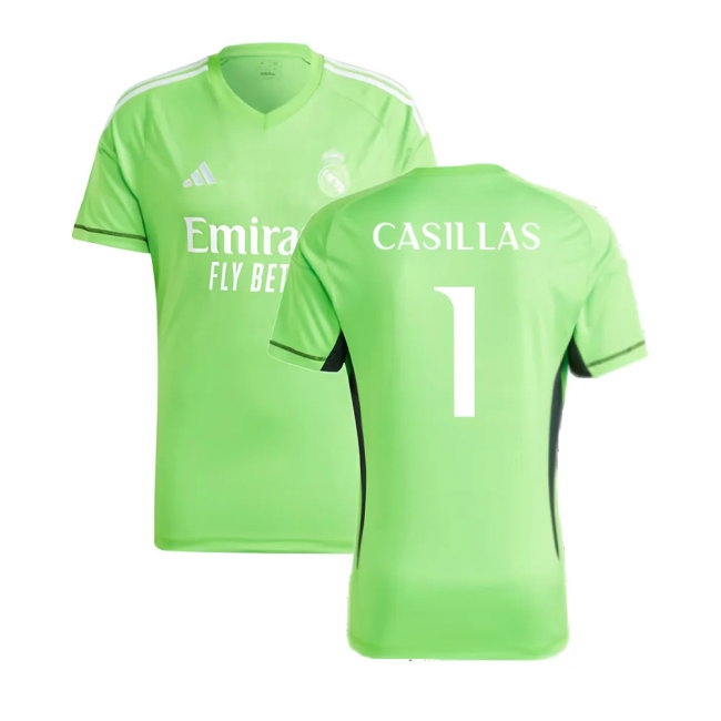2023-2024 Real Madrid Home Goalkeeper Shirt (Solar Green) (CASILLAS 1) — Buy Now