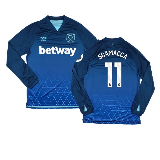 2023-2024 West Ham Long Sleeve Third Shirt (SCAMACCA 11) — Shop Now