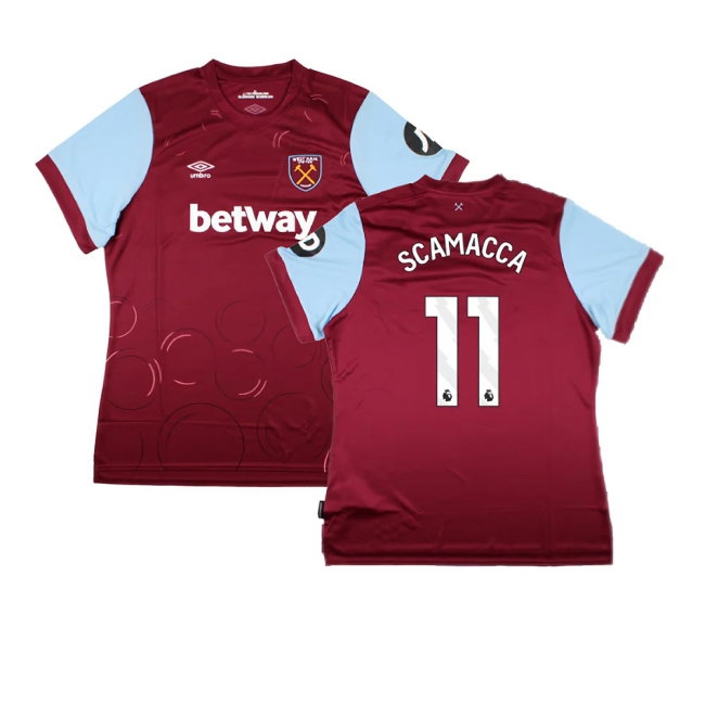 2023-2024 West Ham United Home Shirt (Womens) (SCAMACCA 11) — Buy Now