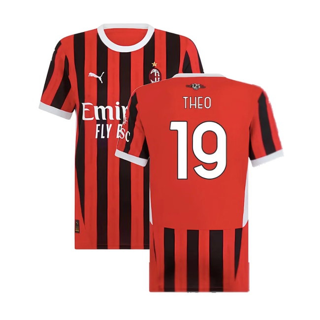 2024-2025 AC Milan Home Shirt (Womens) (Theo 19) — Shop Online