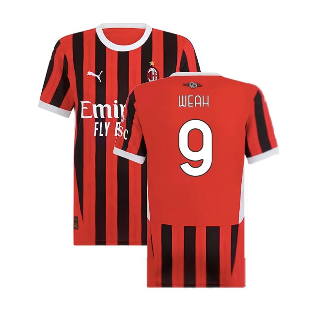 2024-2025 AC Milan Home Shirt (Womens) (Weah 9) — Buy Now