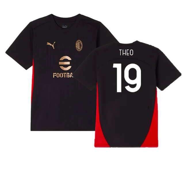 2024-2025 AC Milan Training Shirt (Black) - Kids (Theo 19) — Shop Online