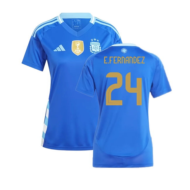 2024-2025 Argentina Away Shirt (Ladies) (E.FERNANDEZ 24) — Buy Online