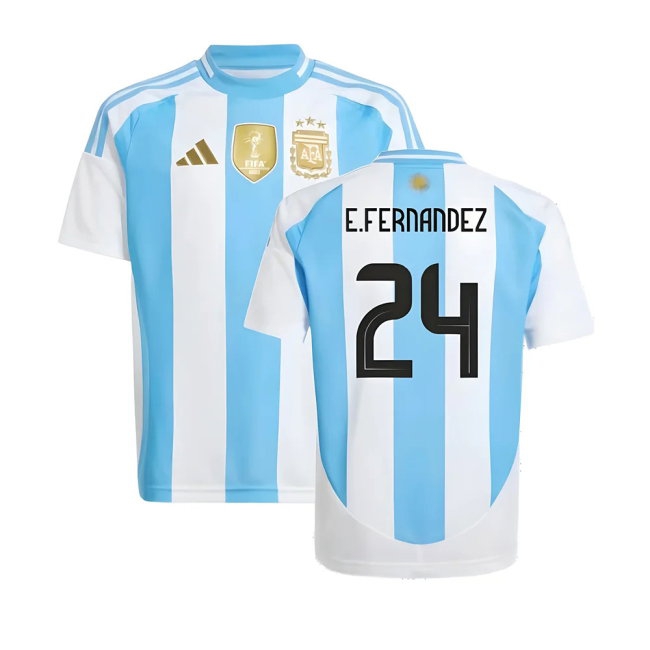 2024-2025 Argentina Home Shirt (Kids) (E.FERNANDEZ 24) — Buy Now