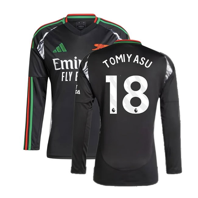 2024-2025 Arsenal Away Long Sleeve Shirt (Tomiyasu 18) — Buy Online