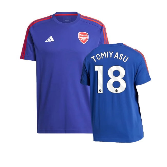 2024-2025 Arsenal DNA Tee (Victory Blue) (Tomiyasu 18) — Shop Online