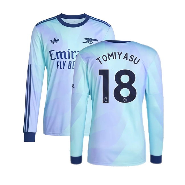 2024-2025 Arsenal Long Sleeve Third Shirt (Tomiyasu 18) — Shop Online