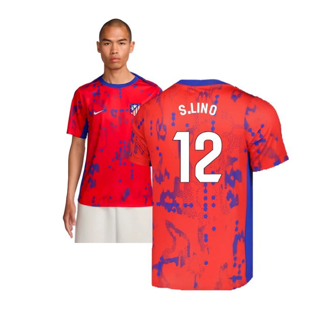 2024-2025 Atletico Madrid Dri-FIT Pre-Match Shirt (Red) (S.Lino 12) — Buy Online
