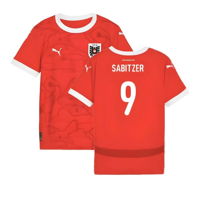 2024-2025 Austria Home Shirt (Kids) (Sabitzer 9) — Shop Now