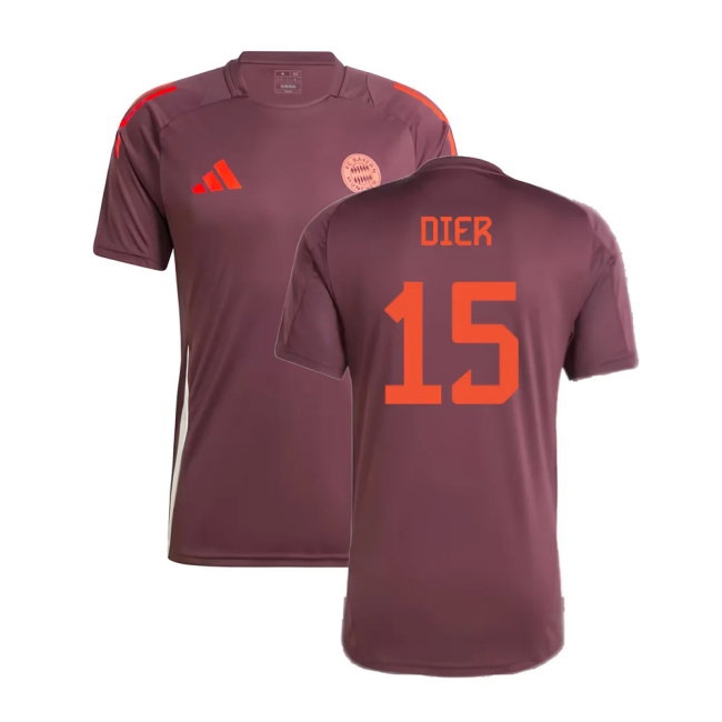 2024-2025 Bayern Munich Training Shirt (Shadow Maroon) (Dier 15) — Shop Online