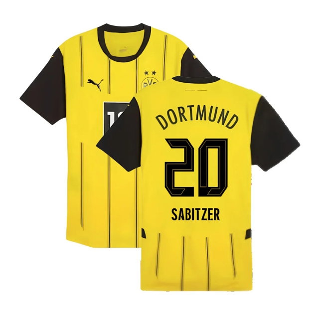 2024-2025 Borussia Dortmund Player Version Home Shirt (Sabitzer 20) — Buy Now