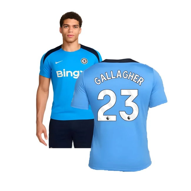2024-2025 Chelsea Strike Knit Shirt (Light Photo Blue) (Gallagher 23)