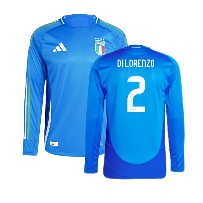 2024-2025 Italy Player Version Long Sleeve Home Shirt (DI LORENZO 2) — Shop Now