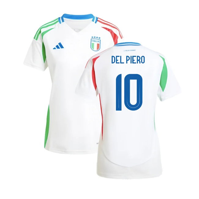 2024-2025 Italy Away Shirt (Ladies) (DEL PIERO 10) — Shop Now