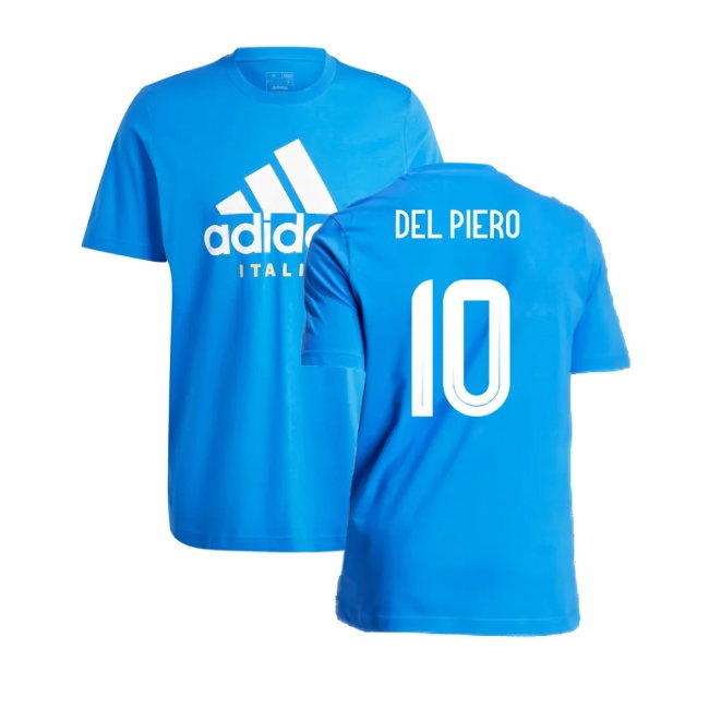 2024-2025 Italy DNA Graphic Tee (Blue) (DEL PIERO 10) — Shop Now