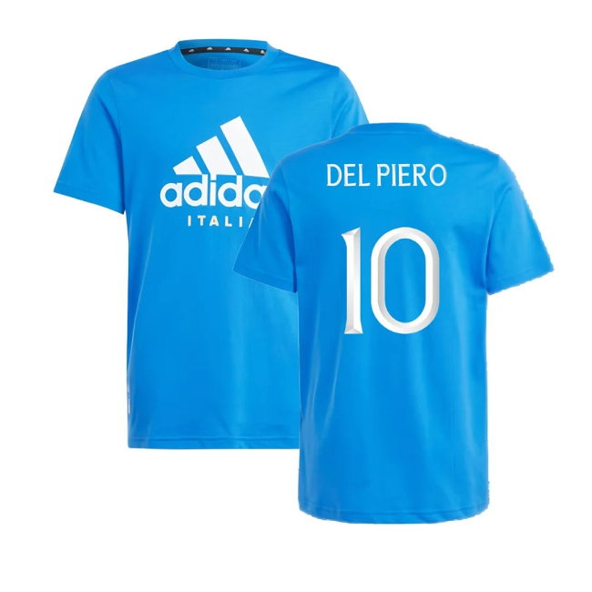 2024-2025 Italy DNA Tee (Blue) - Kids (DEL PIERO 10) — Buy Online