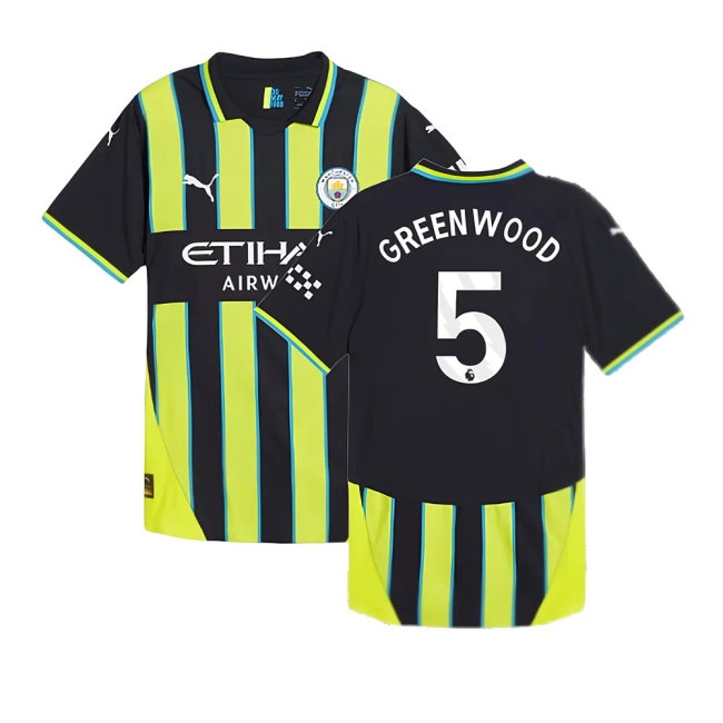 2024-2025 Man City Away Player Version Shirt (Greenwood 5) — Shop Now